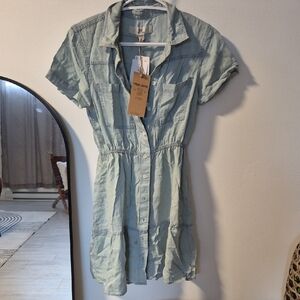 Thread & Supply Light Blue Casual Mini Dress